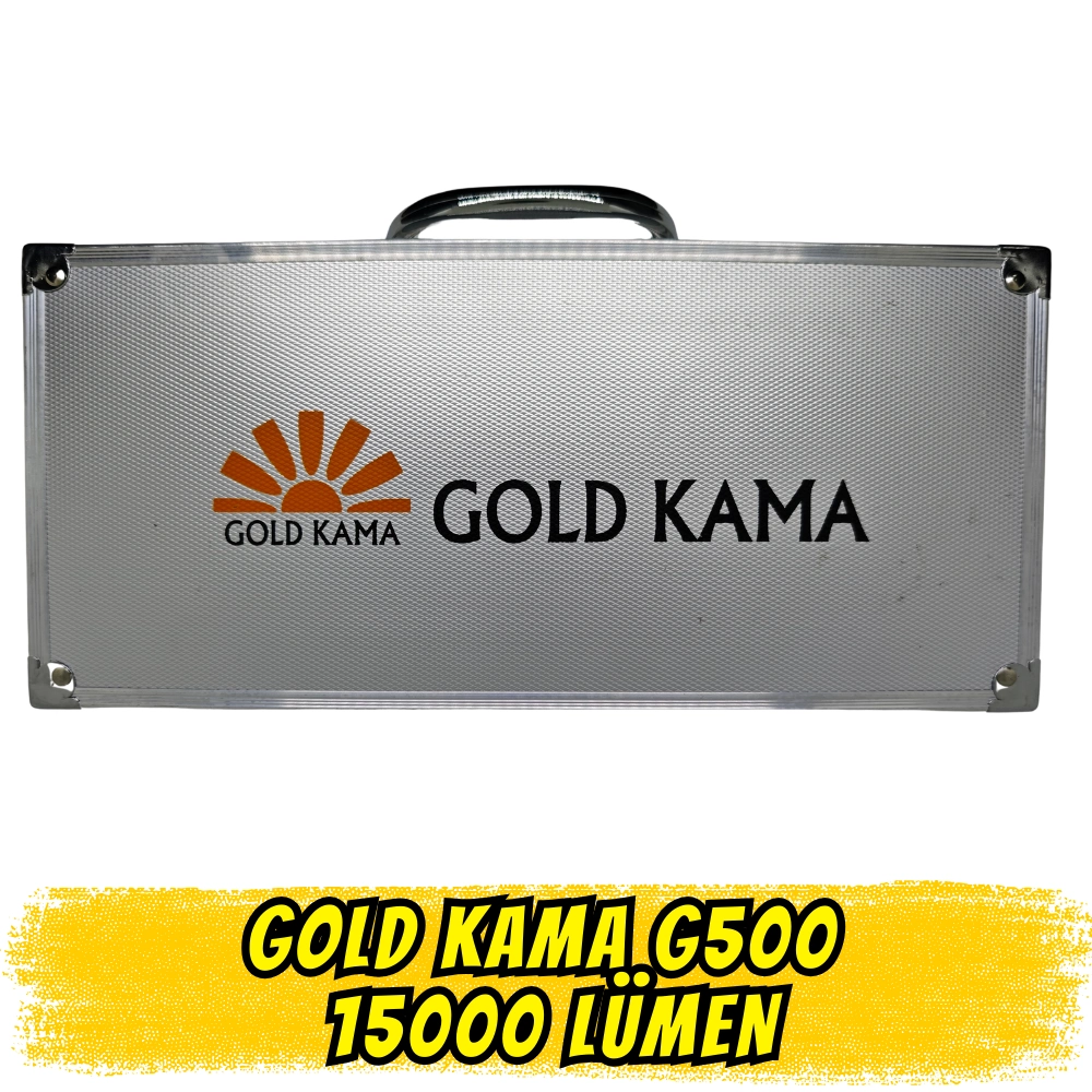 GOLD KAMA G500 El Feneri - 15000 Lümen, 24 Saat Kesintisiz Aydınlatma, 8x Uzun Lityum İyon Pil Seti